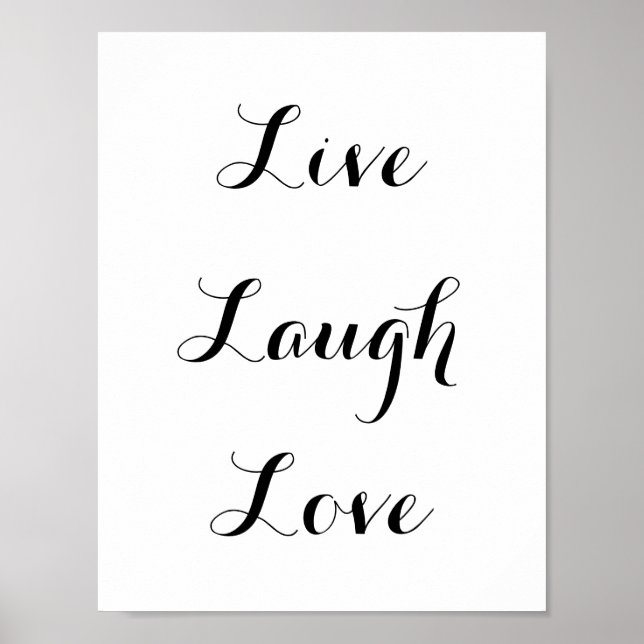 Live - Laugh - Kärlek Poster (Framsidan)