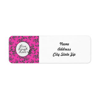 Live Laugh Kärlek Returadress Etikett