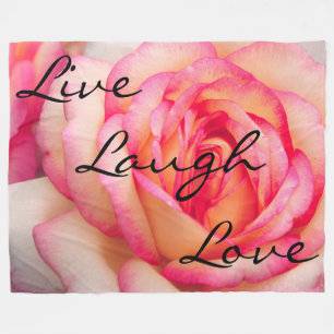 Live Laugh Kärlek Ro Fleecefilt