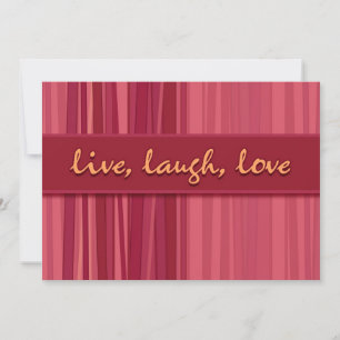 Live Laugh Kärlek Rosa Mor Day Call Inbjudningar
