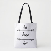 Live, Laugh, Kärlek Tote Bag