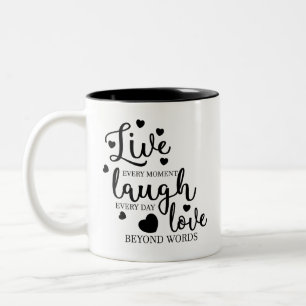 Live Laugh Kärlek Två-Tonad Mugg