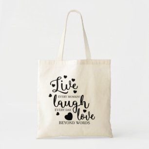 Live Laugh Kärlek Tygkasse