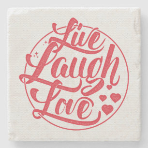 Live Laugh Kärlek Underlägg Sten