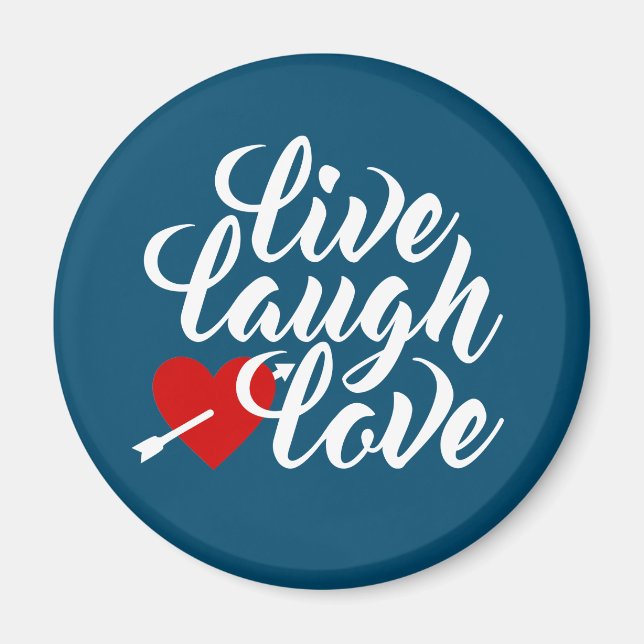 Live Laugh Kärlek Valentine Calligraphy | Magnet (Framsidan)