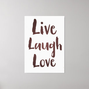 Live Laugh Kärlek vintage inspirationcitat Canvastryck