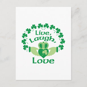 Live Laugh Kärlek Vykort