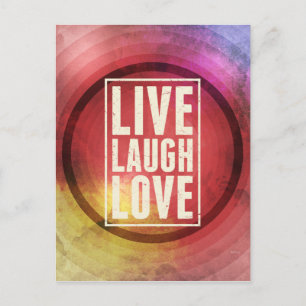 Live Laugh Kärlek Vykort