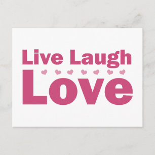 Live Laugh Kärlek Vykort