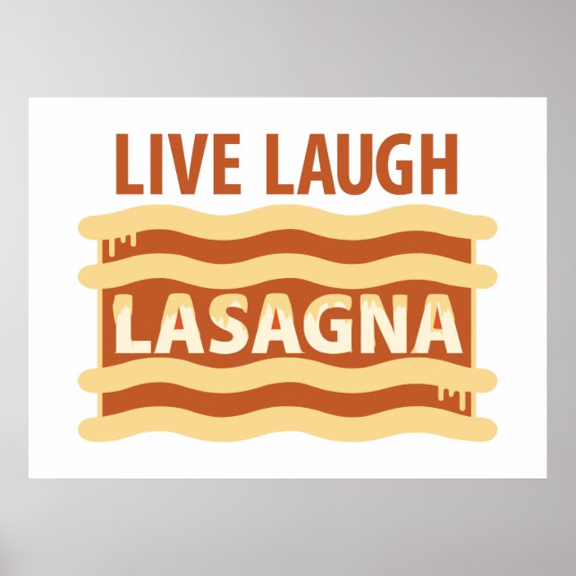 Live Laugh Lasagna Poster (Framsidan)