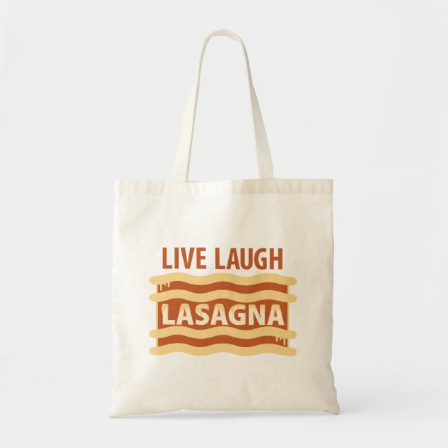 Live Laugh Lasagna Tygkasse (Framsidan)