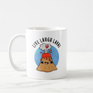 Live Laugh Lava Funny Volcano Pun Kaffemugg
