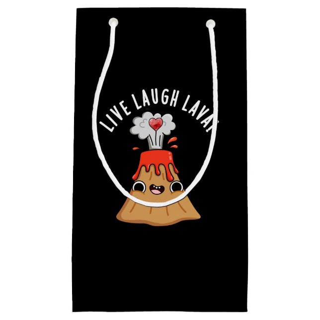 Live Laugh Lava Funny Volcano Pun Mörk BG (Framsidan)