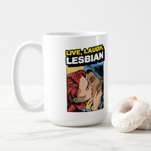 Live Laugh-Lesbisk Kaffemugg