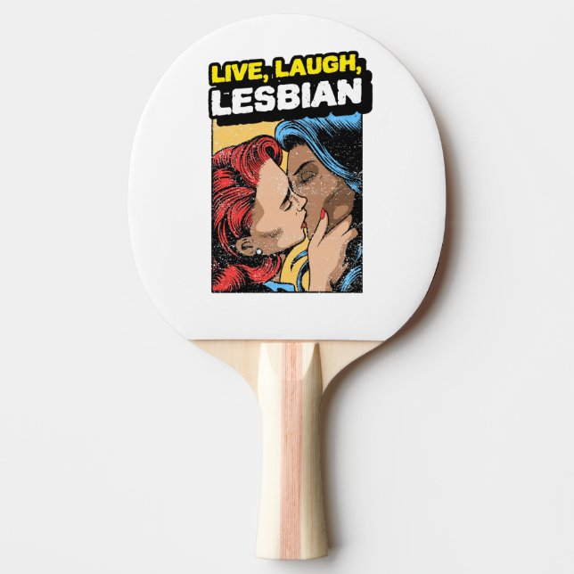 Live Laugh-Lesbisk Pingisracket (Framsidan)