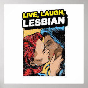 Live Laugh-Lesbisk Poster