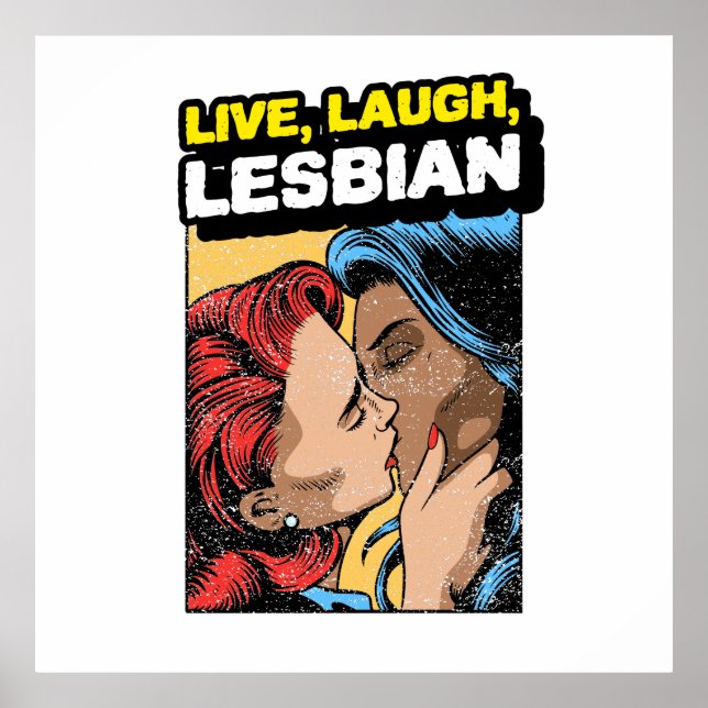 Live Laugh-Lesbisk Poster (Framsidan)