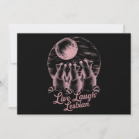 Live Laugh Lesbisk Tvättbjörn Lesbisk LGBTQ Pride 