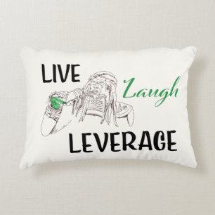 Live Laugh Leverage dekorativ kudde