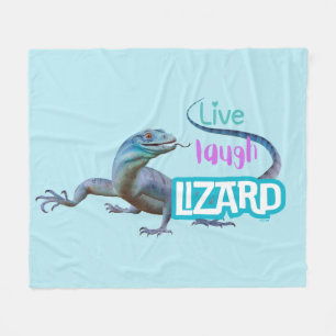 Live Laugh Lizard Fleecefilt
