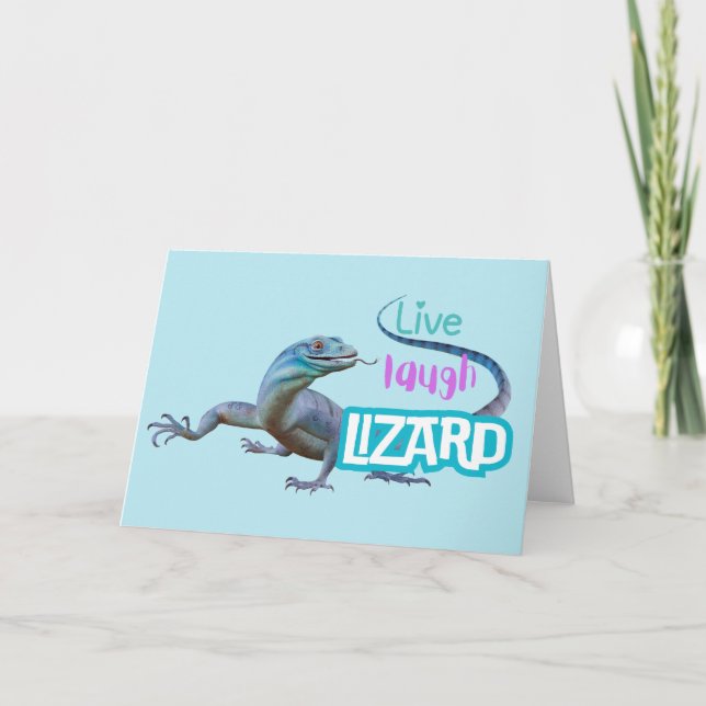 Live Laugh Lizard Kort (Framsida)