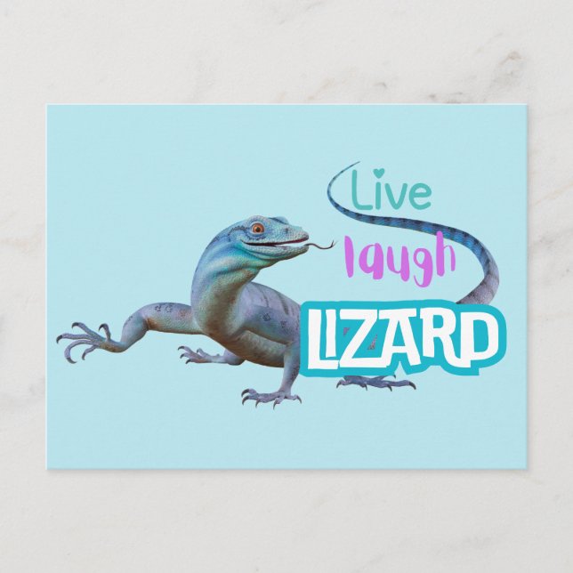Live Laugh Lizard Vykort (Framsida)