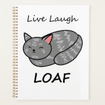 Live Laugh Loaf Grått Tabby katt Organizer