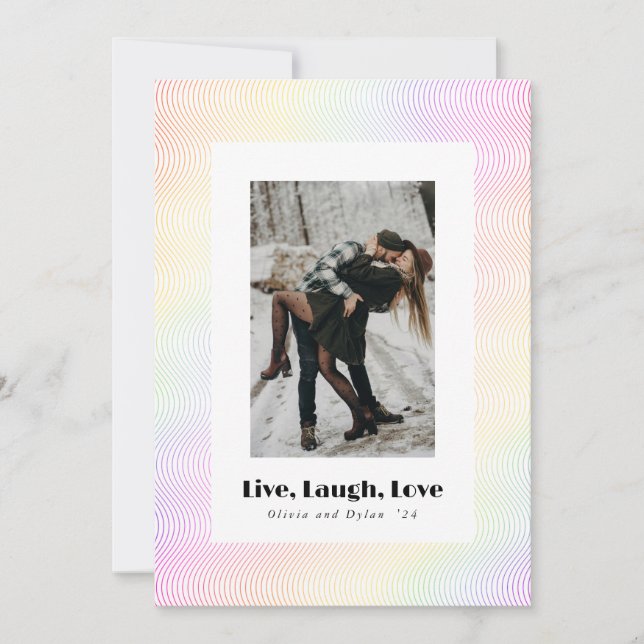 Live Laugh Love | Par Guilloché Julkort (Framsida)