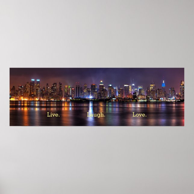 Live Laugh Love Skyline Poster (Framsidan)