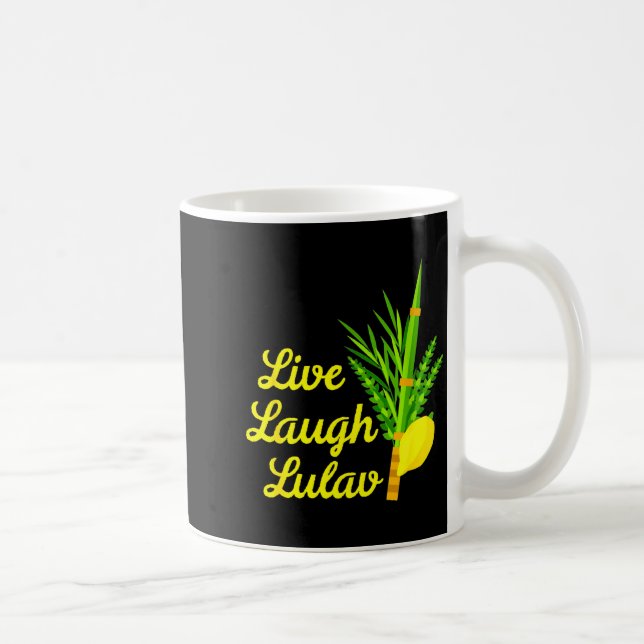 Live Laugh Lulav Etrog Happy Sukkot Jewish Sukkah  Kaffemugg (Höger)