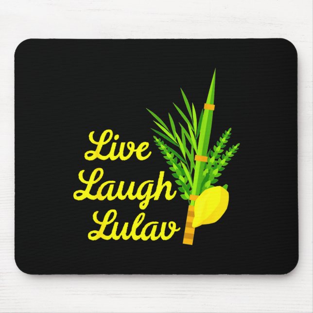Live Laugh Lulav Etrog Happy Sukkot Jewish Sukkah  Musmatta (Framsidan)