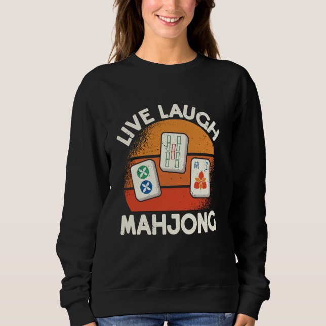 Live Laugh Mahjong T-Shirt (Framsida)