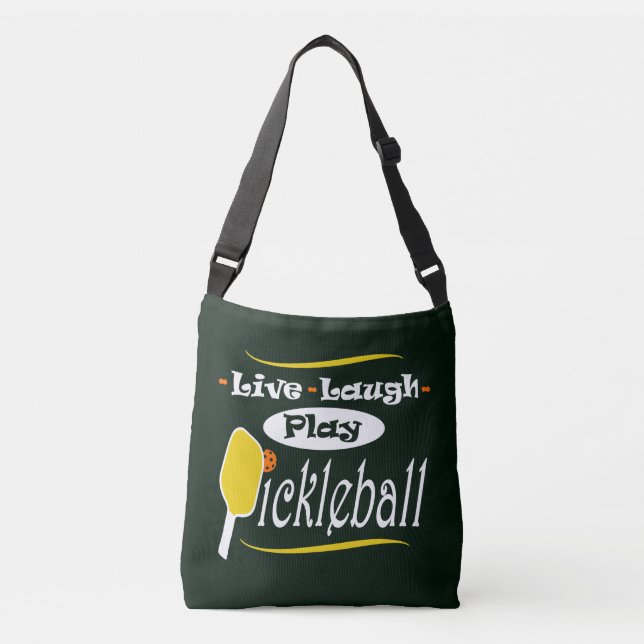 Live Laugh Play Pickleball Axelväska (Framsida)