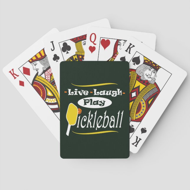 Live Laugh Play Pickleball Casinokort (Baksidan)