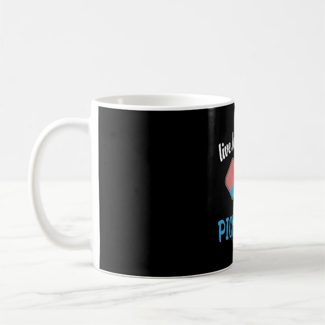 Live Laugh Play Pickleball Kaffemugg (Vänster)