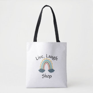 Live, Laugh Shop Tote Tygkasse