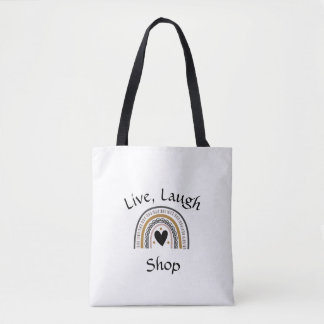 Live, Laugh Shop Tote Tygkasse