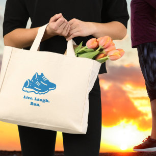 Live Laugh Springa Tote Bag Mini Tygkasse