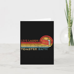 Live Laugh Toaster Bad Vintage Skelett Meme Mörk Kort