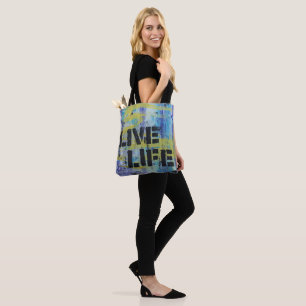 Live Life-Abstrakt-meddelande Tygkasse