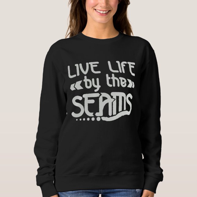 live life by the seams   baseball  for boys t shirt (Framsida)