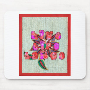 "Live Life Large" Art-utskrift Musmatta