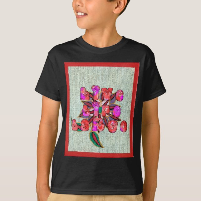 "Live Life Large" Art-utskrift Tee (Framsida)