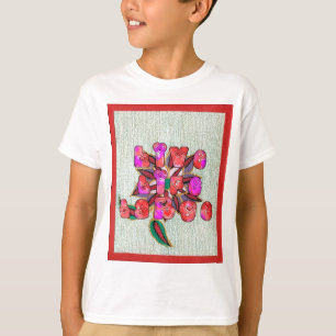 "Live Life Large" Art-utskrift Tee Shirt