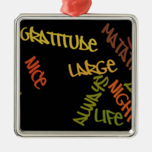 Live Life Large Ord Art-utskrift Julgransprydnad Metall