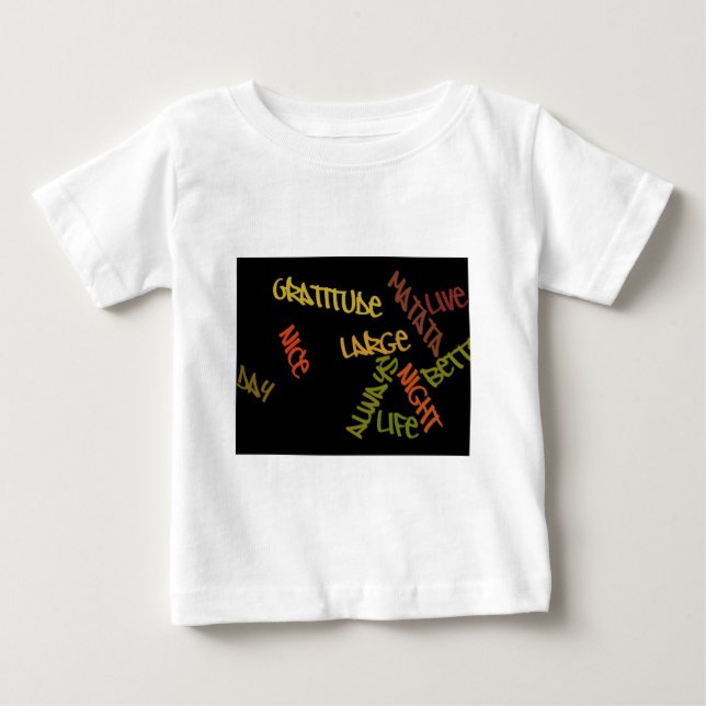 Live Life Large Ord Art-utskrift Tee (Framsida)