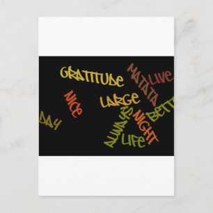 Live Life Large Ord Art-utskrift Vykort