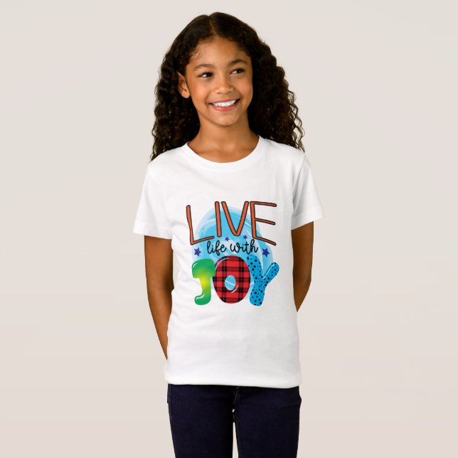 Live Life med Joy T-Shirt (Hel framsida)