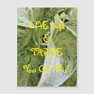 Live Life & Thrive Magnetic Greeting Card