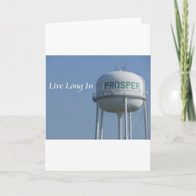 Live Long in Prosper (TX) Greeting Card Kort (Framsida)